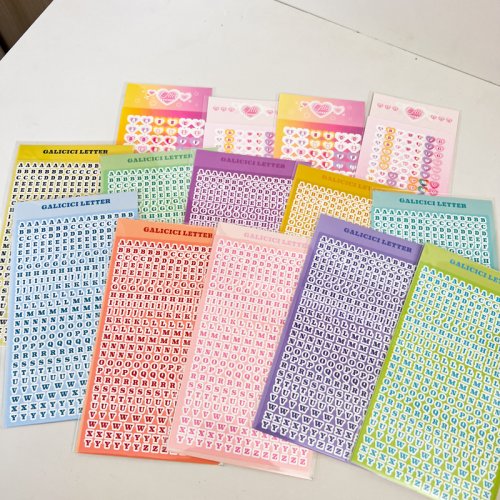 Immagine di SKYSONIC Serie di numeri e lettere Set completo di adesivi per diario Decor Materiali per scrapbooking Cartoline di cancelleria Adesivo Suppli