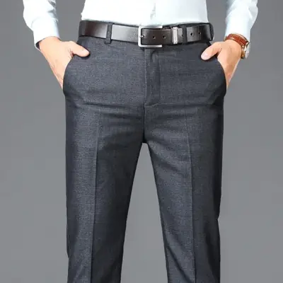 Image de Pantalon Homme Costume Classique Taille Haute