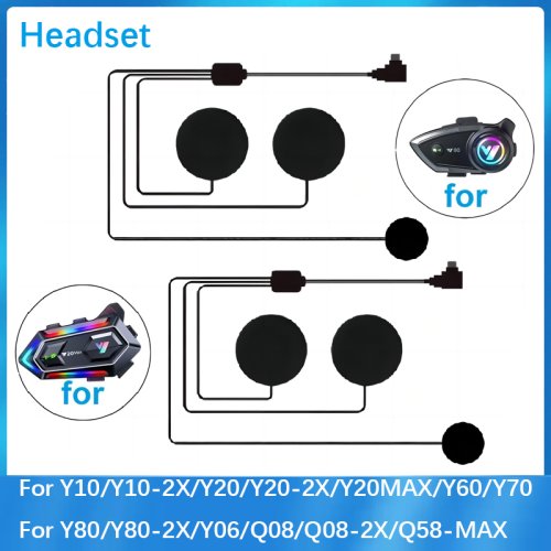 Image of Universal Bluetooth Helmet Intercom Headset Compatible with Y10, Y20, Y20Max, Y60, Y70, Y80, Y80 2X, Y06, Q08, Q08 2X, Q58Max Motorcycle Helmets