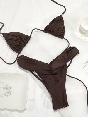 Bikini Sexy Plis Micro - Style Élégant & Séduisant