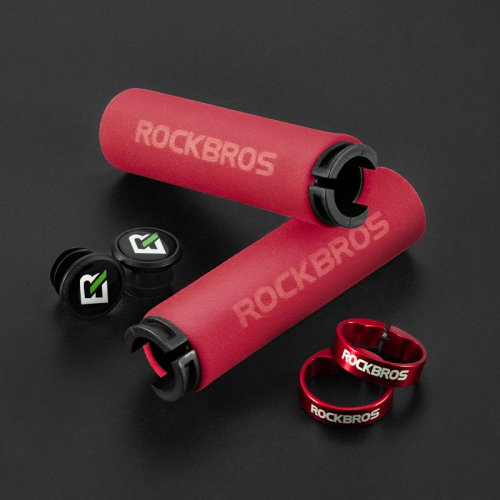 Immagine di Manopole da ciclismo ROCKBROS Manopole da manubrio in spugna di silicone antiscivolo antiurto Manopo...