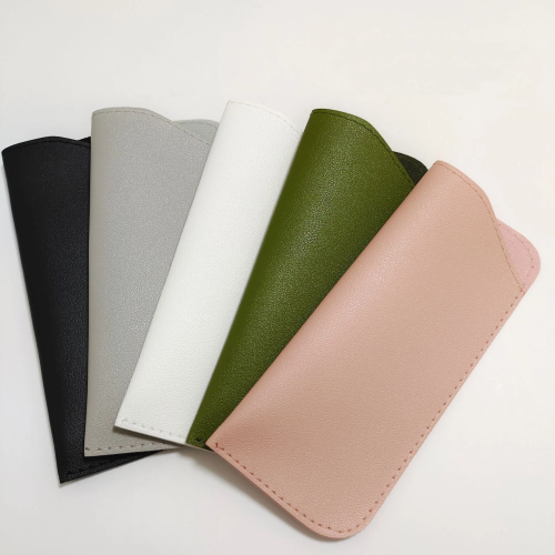 Imagen de Bolsa suave para gafas, funda para gafas de lectura de cuero PU a la moda, estuche protector portátil para gafas, 1 ud.