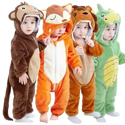 Barboteuse Lion Kigurumi Bébé - Combinaison Animaux Hiver