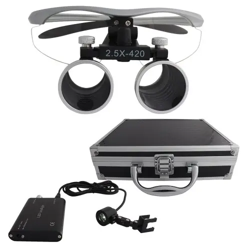 Image de Loupe Dentaire Binoculaire 2.5x-3.5x avec Lampe LED 5W