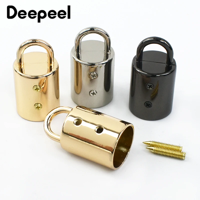 Imagen de Hebillas de Metal para bolso de 5/10/20 piezas, 14mm, correa para bolso, tapa con borla, gancho de cierre, colgador de cuerda, bloqueo de cordón, accesorios de Hardware DIY