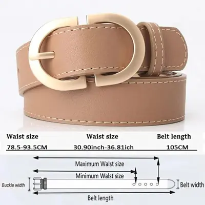 Image de Ceinture fine en cuir pour femme, style rétro avec boucle ardillon
