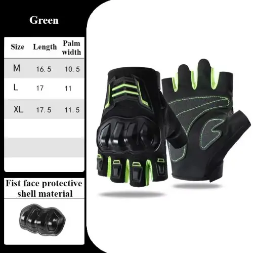 Image de Gants Moto Respirants Demi-Doigt Anti-Dérapants