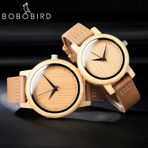 Image de Montres en Bambou pour Couple - Élégance Naturelle