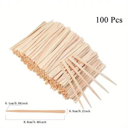 Image de Bâtonnets d'Épilation en Bois Jetables - 500 Pièces