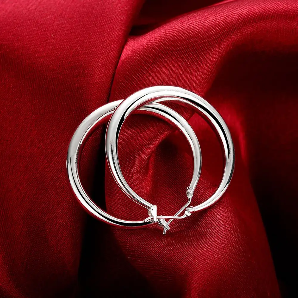 Immagine di Orecchini Cerchio in Argento Sterling 925 - Tendenza 2024