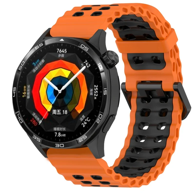 Bild von 22mm Silikon Armband Für Huawei GT 6 Pro GT6 GT5 GT5Pro GT4 GT3 2 2e 46mm Atmungsaktive Sport band Für Huawei Uhr 5 4 3 Armband