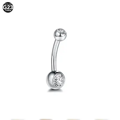 Image de Piercing Nombril Or avec Gemme CZ - Élégant & Séduisant