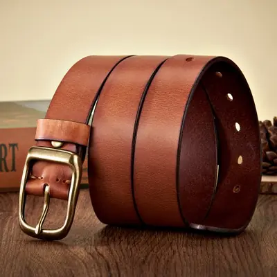 Image de Ceinture en Cuir Véritable Homme - Style Décontracté & Affaires
