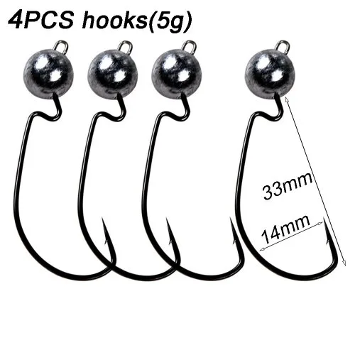 4PCS 5g robak haczyki