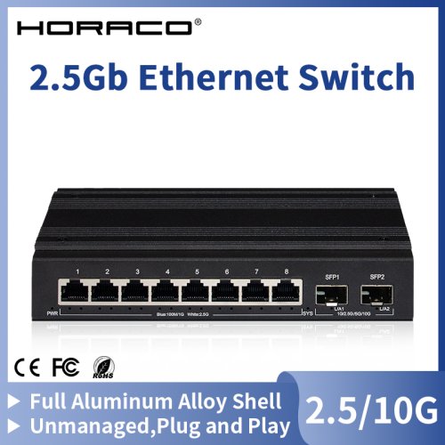 Imagen de Conmutador Ethernet 2.5G sin Ventilador - 8 Puertos 2.5GBASE-T + 2 SFP