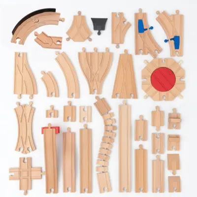 Image de Accessoires de Voie en Bois pour Train Jouet