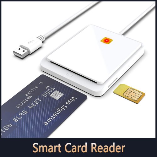 Zdjęcie Czytnik kart inteligentnych USB 2.0 z obsługą hot swap – adapter do kart ID, SIM, CAC i bankowych, kompatybilny z Windows 7, 8, 8.1, 10 i 11