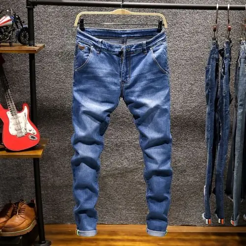 Image de Jeans Slim Déchirés Homme - Style Coréen Élégant