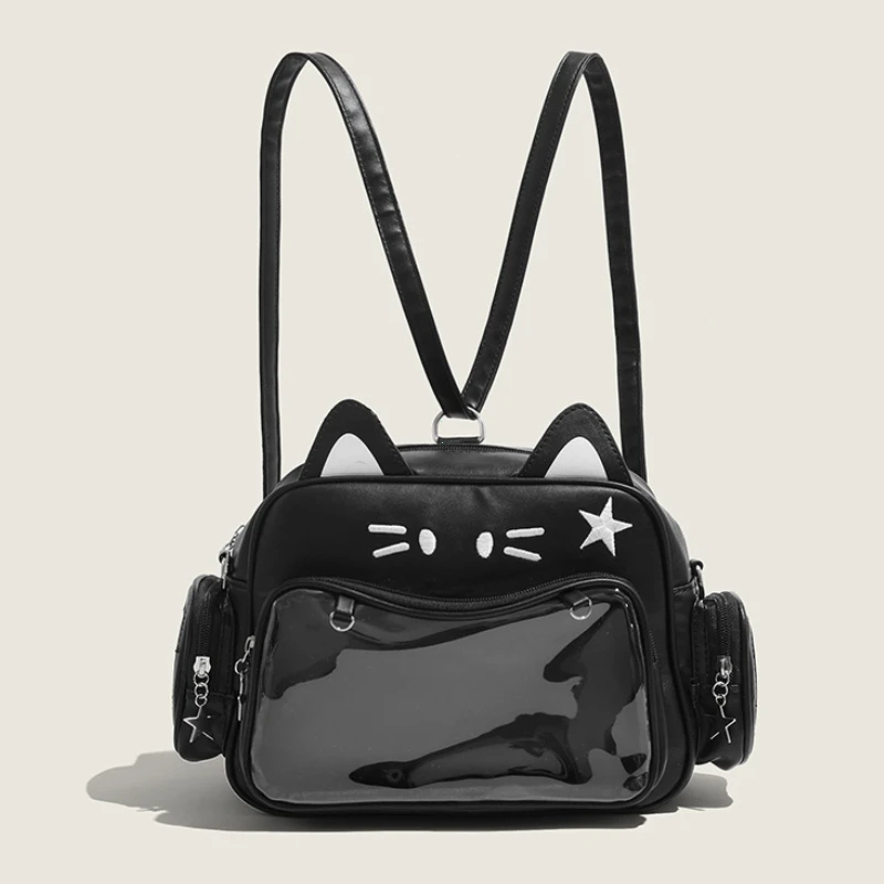 Image de Sac à Dos Y2K Chat Mignon - Style Kawaii Transparent