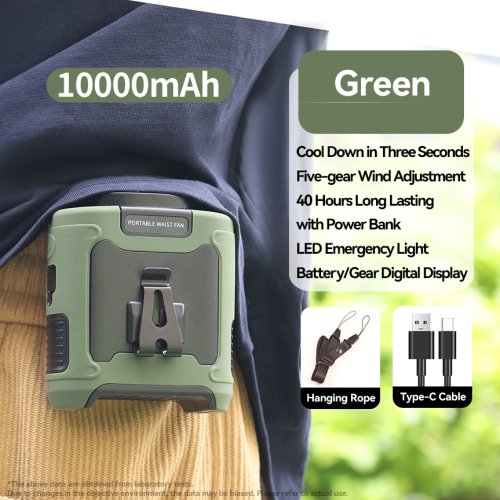 Immagine di Ventilatore portatile da appendere al collo Ventilatore forte con Power Bank Illuminazione a LED per...