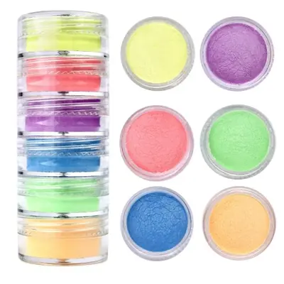 Image de Pigments Paillettes Résine - 6 Couleurs pour Bijoux Artisanat