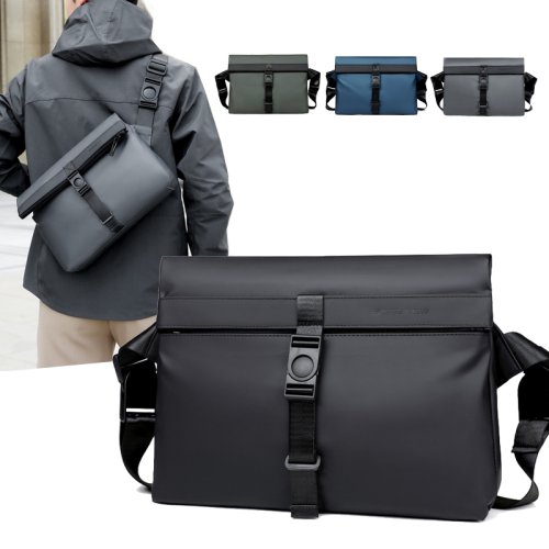 Immagine di Borsa a Tracolla Uomo in Oxford di Alta Qualità – Modello Messenger Sottile e Capiente per Uomini Moderni