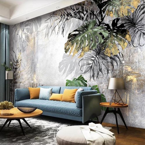 Imagen de Papel Pintado 3D Tropical para Sala de Estar
