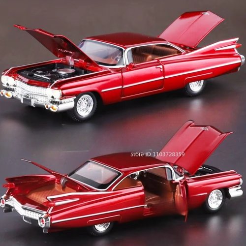 Bild von 1:32 Cadillac Eldorado Biarritz 1970 – Original Druckguss-Spielzeugauto aus Metall mit Licht, Sound und Öffnungsmechanik für Kinder ab 3 Jahren