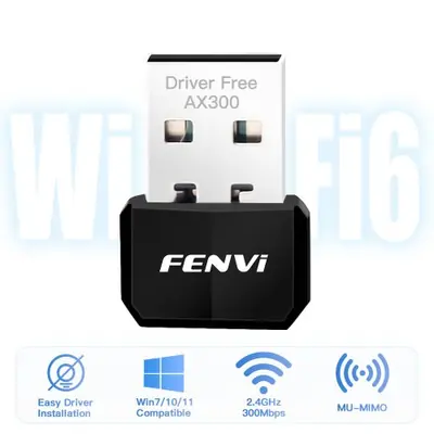 Image de Adaptateur WiFi 6 USB Mini - Connectivité Rapide pour PC