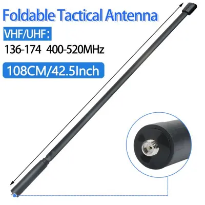 Image de Antenne Tactique Pliable Double Bande SMA Femelle