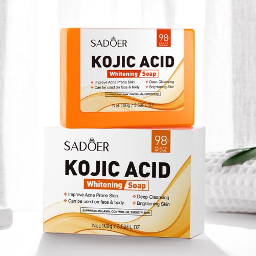 Image of Pure & Natural Sadoer Kojic Acid Facial Soap – Gentle Foaming Cleanser for Hydrated, Oil-Controlled Skin
