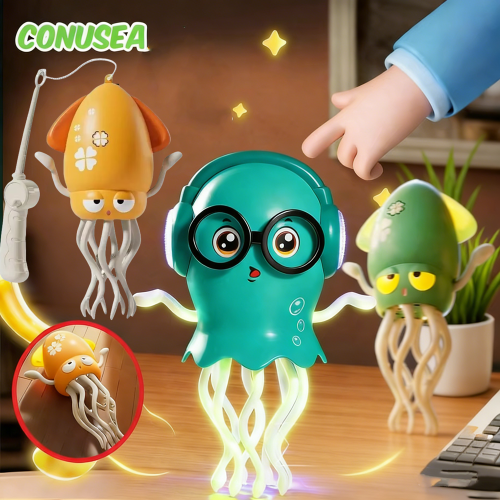Image of Interactive Dancing Jellyfish Squid Electronic Pet Toy for Kids – Educational & Fun Toddler Toy with Light and Sound Effects