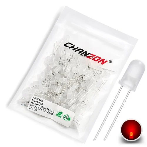 100pcs czerwony matowy