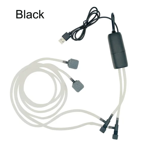 Afbeelding van Aquarium USB Zuurstof Luchtpomp Aquarium Draagbare Dual-hole Stille Luchtcompressor Beluchter Mini Verstelbare Luchtvolume Accessoires