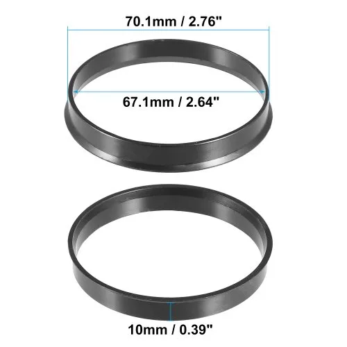 70.1mm to 67.1mm