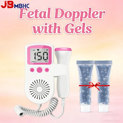Image of Natural Fetal Heart Rate Monitor with Safe Gel, Real-Time Baby Heartbeat Detection, LCD Curve Display, Non-Invasive Pregnancy Tracker for Expectant Mothers