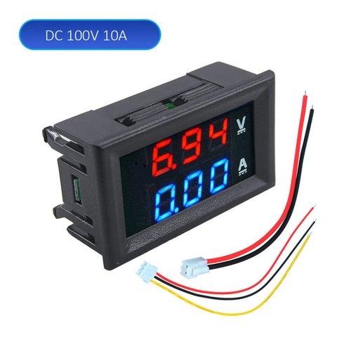 Imagen de Voltímetro y Amperímetro Digital Dual LED - Medición Precisa de Voltaje y Corriente