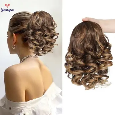 Extensions de Cheveux Bouclées Courtes - Style Élégant & Pratique