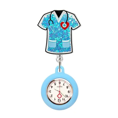 Image de Montre de Poche Médicale avec Stéthoscope Rétractable - Accessoire d'Infirmerie