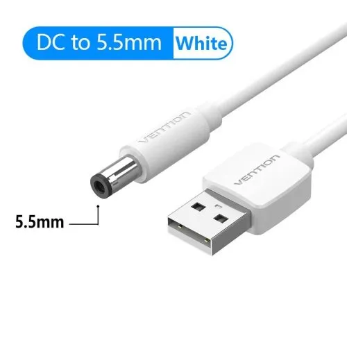 DC auf 5,5 mm Weiß