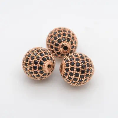 Image de Perles de Bijoux Or & Argent - Zircon Pavé