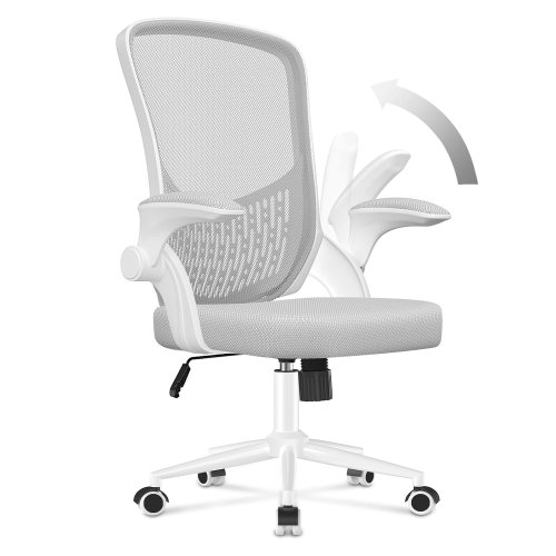 Imagen de Silla de Oficina Ergonómica con Soporte Lumbar y Reposabrazos Plegables