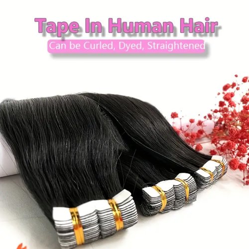Imagen de Extensiones de Cabello Humano con Cinta Adhesiva Invisible - Pack de 20 Unidades