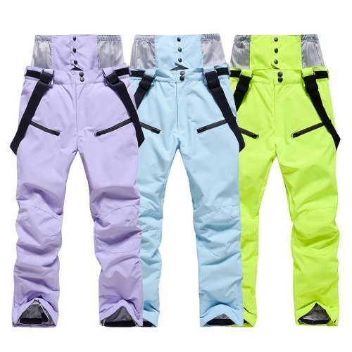 Image of Premium Windproof & Waterproof Ski Pants for Men and Women – Winter Snowboarding Suspender Trousers with Waist Protection