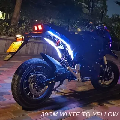 Image de Clignotants LED Moto 2 Pièces - Feux Jour & Arrière Étanches