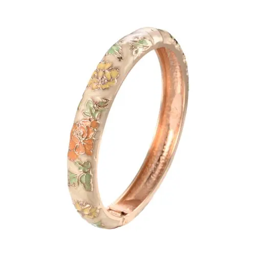 Image de Bracelets Émaillés Fleurs - Style Ethnique & Chic