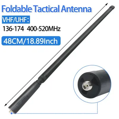 Image de Antenne Tactique Pliable Double Bande SMA Femelle