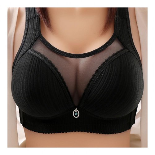 Immagine di Reggiseno sportivo push-up antiscivolo comodo reggiseno senza fili da donna con spalline larghe imbottitura sul petto per donna traspirante