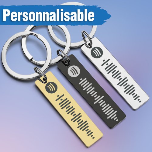 Afbeelding van Persoonlijke Spotify Code Sleutelhanger – Unieke Muziekgeschenk
