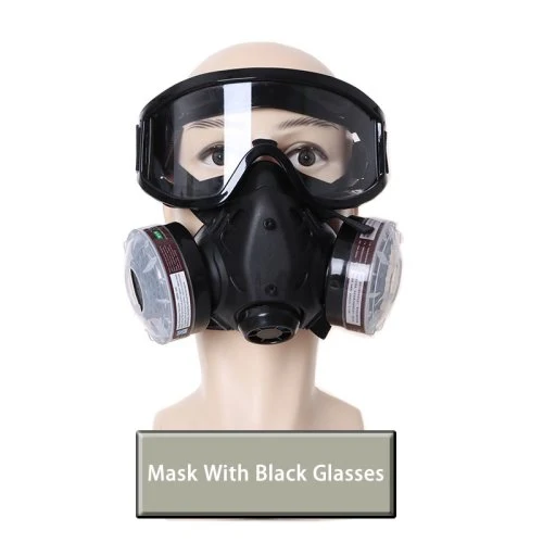 Maske schwarz brille
